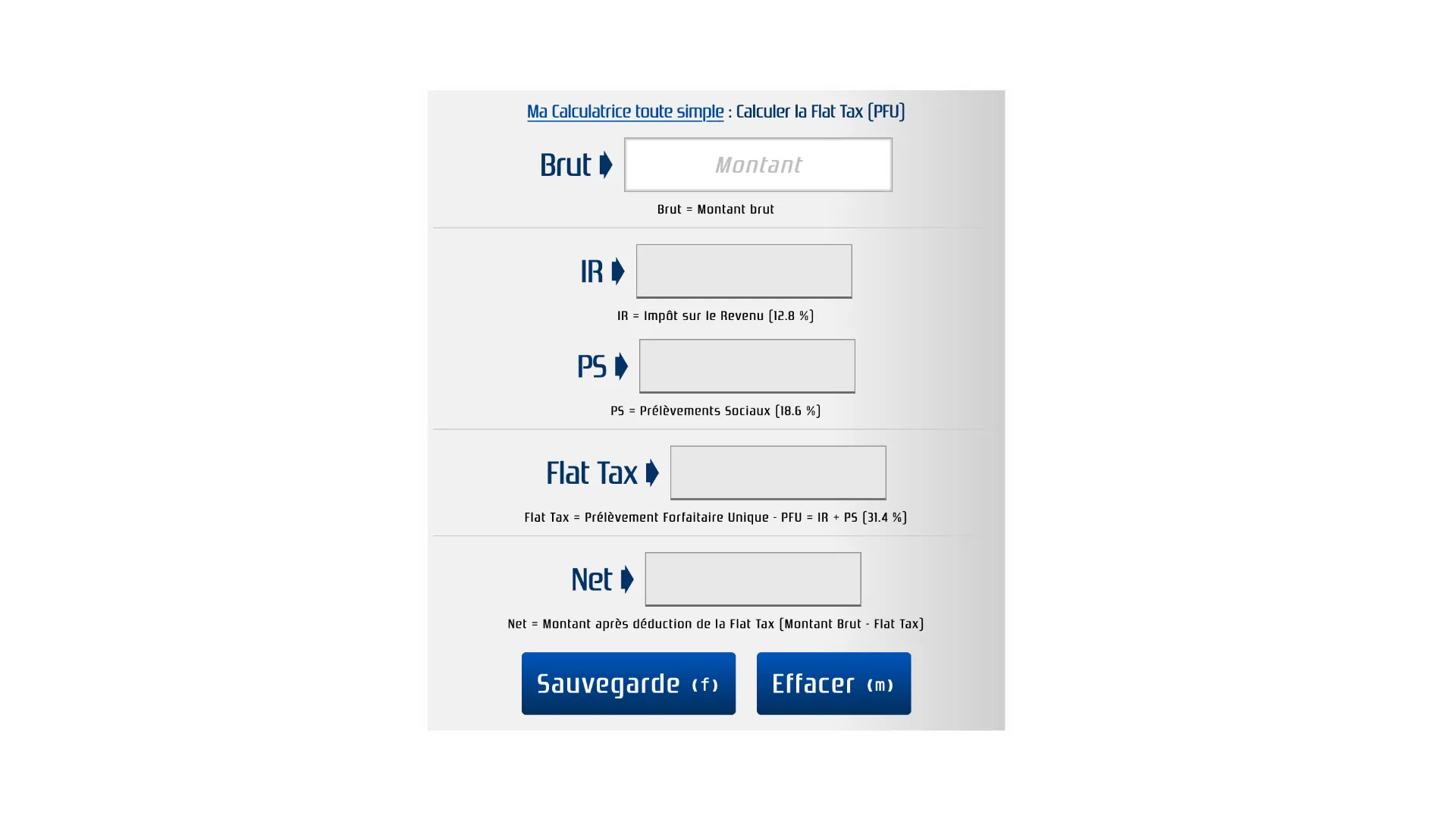 Calculer la Flat Tax en ligne (PFU)